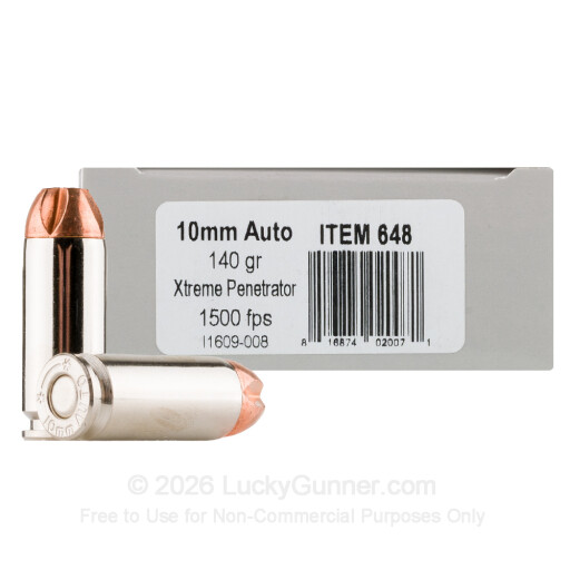 10mm Auto - 140 Grain Xtreme Penetrator - Underwood - 20 Rounds