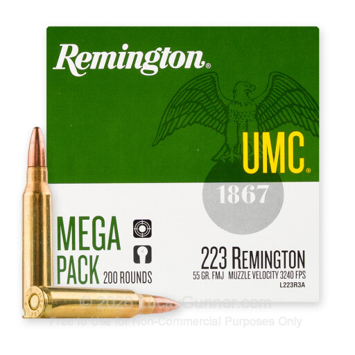 223 Rem - 55 gr MC - Remington - 200 Rounds