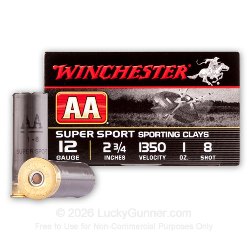 12 Gauge - 2 3/4" 1 oz. #8 Shot - Winchester AA Sporting Clay - 25 Rounds