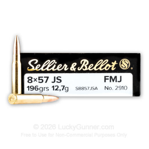 8mm Mauser - 196 Grain FMJ - Sellier & Bellot - 20 Rounds