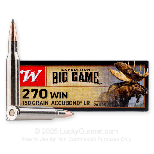 270 - 150 Grain AccuBond Long Range - Winchester Expedition Big Game Long Range - 20 Rounds