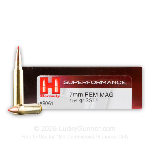 7mm Rem Mag - 154 Grain SST - Hornady Superformance - 20 Rounds