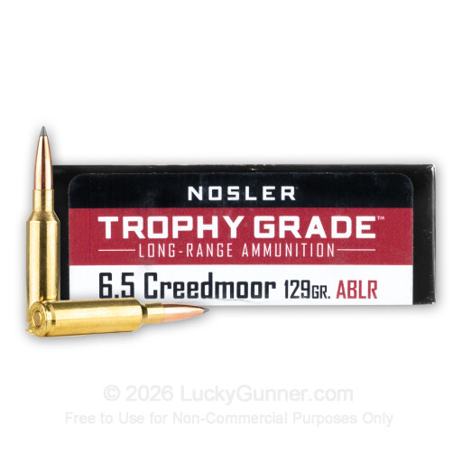 6.5 Creedmoor - 129 Grain AccuBond Long-Range - Nosler Trophy Grade Long Range - 20 Rounds