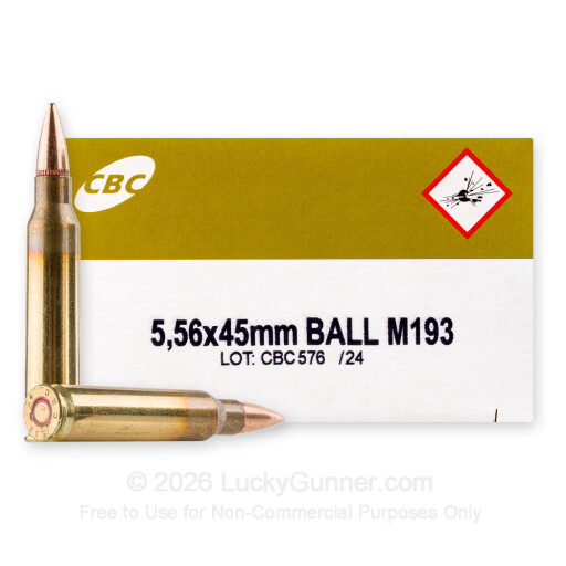 5.56x45 - 55 Grain FMJ M193 - CBC - 50 Rounds