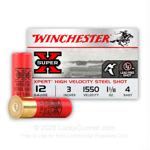12 Gauge - 3" Super-X Waterfowl #4 Shot - Winchester - 25 Rounds