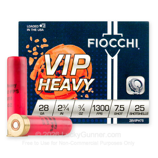 28 Gauge - 2-3/4" 3/4oz. #7.5 Shot - Fiocchi - 25 Rounds