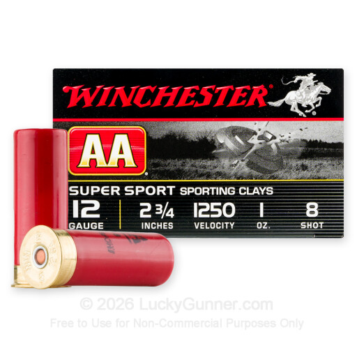 12 Gauge - 2-3/4" 1oz. #8 Shot - Winchester AA - 250 Rounds