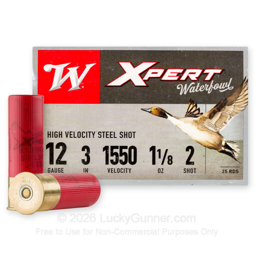 12 Gauge - 3" Super-X Waterfowl #2 Shot - Winchester - 25 Rounds
