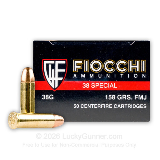 38 Special - 158 Grain FMJ - Fiocchi - 1000 Rounds