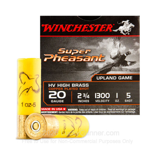 20 Gauge - 2-3/4" 1 oz #5 Shot - Winchester Super Pheasant - 25 Rounds