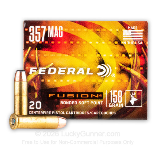 357 Magnum - 158 Grain Fusion - Federal Fusion - 20 Rounds