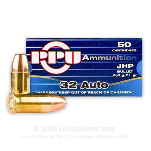 32 ACP - 71 Grain JHP - Prvi Partizan - 50 Rounds