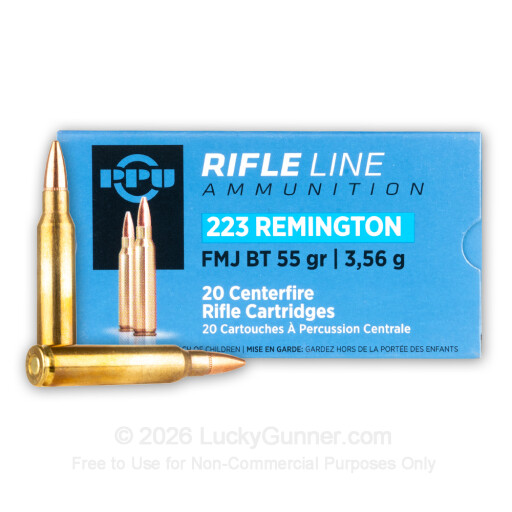 223 Rem - 55 Grain FMJBT - Prvi Partizan - 20 Rounds