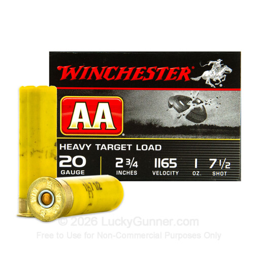 20 Gauge - 2-3/4" AA Heavy Target #7.5 Shot - Winchester - 25 Rounds