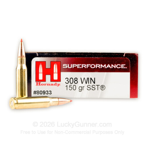308 - 150 Grain SST - Hornady Superformance - 20 Rounds