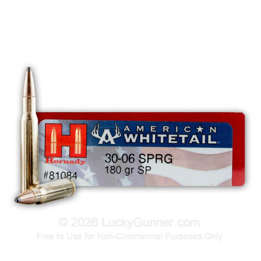 30-06 - 180 Grain InterLock - Hornady American Whitetail - 20 Rounds