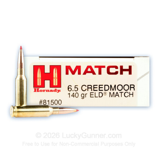 6.5mm Creedmoor - 140 Grain ELD Match - Hornady - 20 Rounds