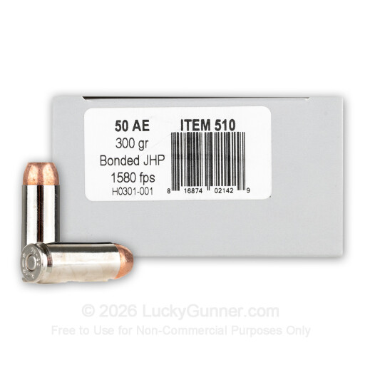 50 Action Express - 300 Grain Bonded JHP - Underwood - 20 Rounds