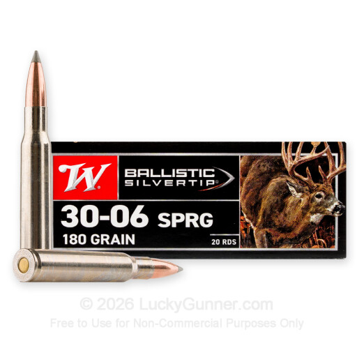 30-06 - 180 Grain Polymer Tip - Winchester Ballistic Silvertip - 20 Rounds