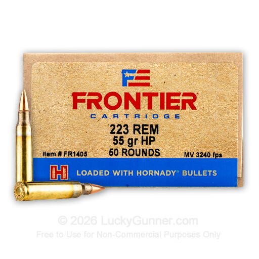 223 Rem - 55 Grain HP - Hornady Frontier - 50 Rounds