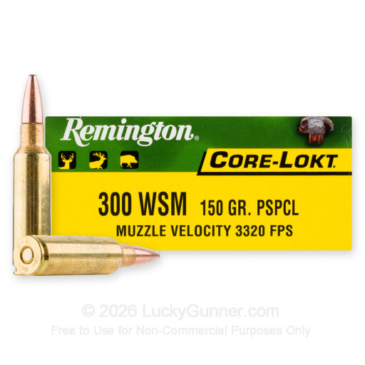 300 WSM - 150 Grain PSP - Remington Core-Lokt - 20 Rounds