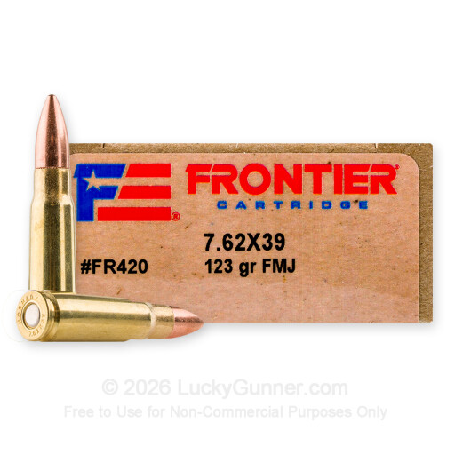 7.62x39 - 123 Grain FMJ - Hornady Frontier - 20 Rounds