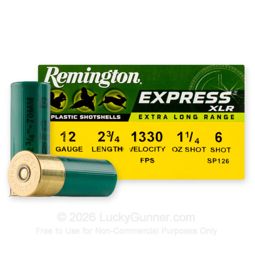 12 Gauge - 2-3/4" 1-1/4oz. #6 Shot - Remington Express XLR - 25 Rounds
