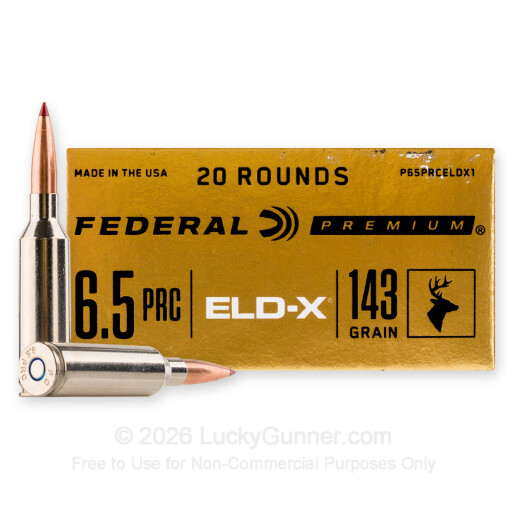 6.5 PRC - 143 Grain ELD-X - Federal - 20 Rounds