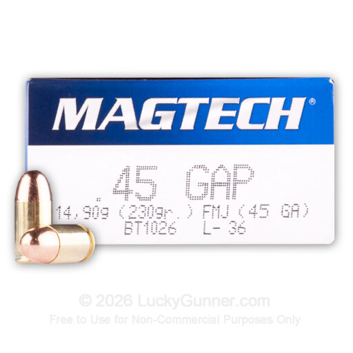 45 GAP - 230 gr FMJ - Magtech - 50 Rounds