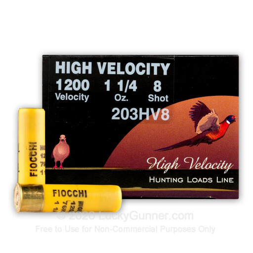 20 Gauge - 3" 1-1/4 oz. #8 Shot - Fiocchi Optima - 25 Rounds