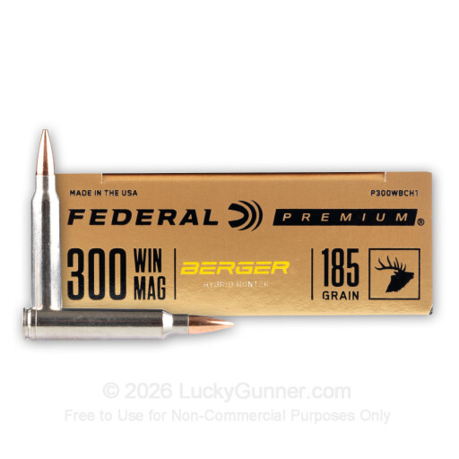 300 Winchester Magnum - 185 Grain Berger Hybrid Hunter - Federal - 20 Rounds