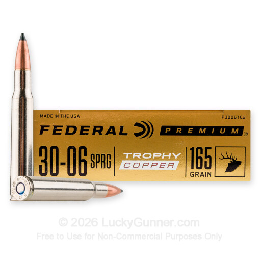 30-06 - 165 Grain Trophy Copper - Federal - 20 Rounds