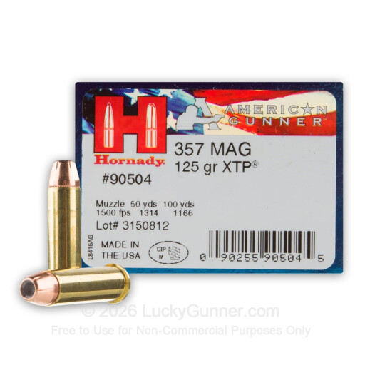 357 Mag - 125 Grain XTP JHP - Hornady American Gunner - 250 Rounds