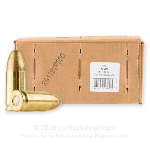 9mm - 115 Grain FMJ - BVAC - 500 Rounds *RELOADED*