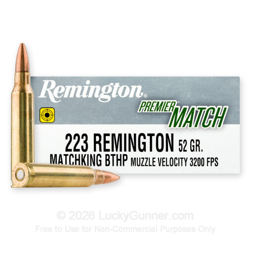 223 Rem - 52 Grain OTM - Remington Premier Match - 20 Rounds
