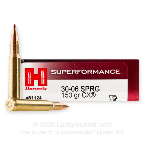30-06 - 150 Grain CX - Hornady Superformance - 20 Rounds