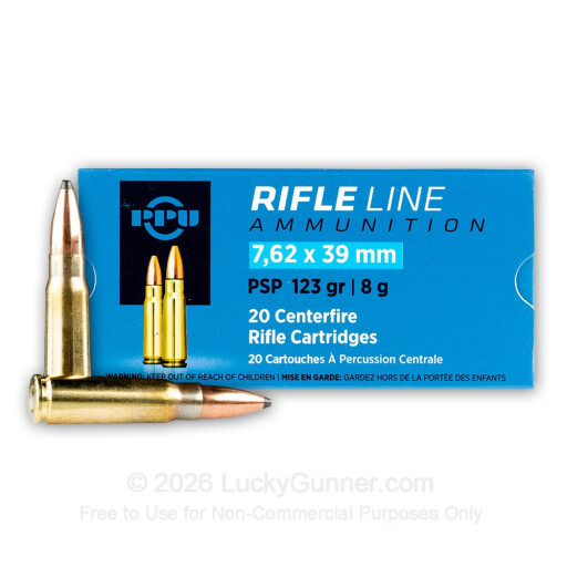 7.62x39 - 123 Grain PSP - Prvi Partizan - 1000 Rounds