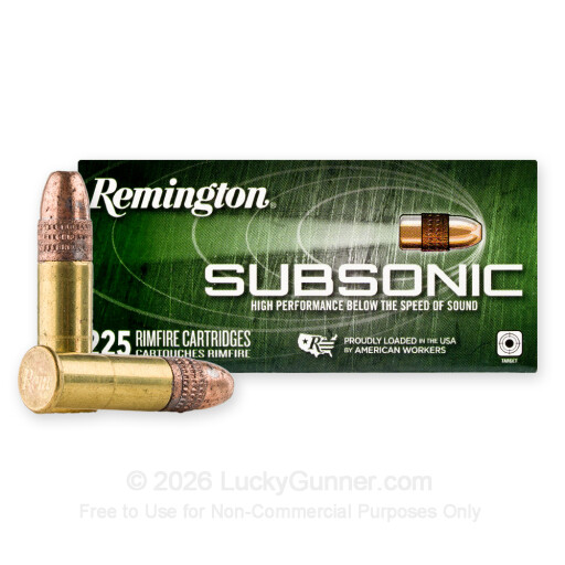 22 LR - 40 Grain CPHP - Remington Subsonic - 225 Rounds