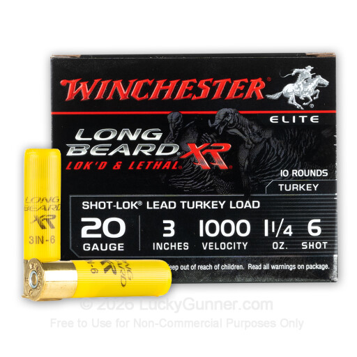20 Gauge - 3" 1-1/4oz. #6 Shot - Winchester Long Beard XR - 10 Rounds