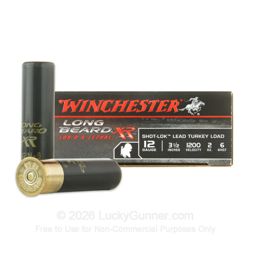 12 Gauge - 3-1/2" 2 oz. #6 Shot - Winchester Long Beard XR - 10 Rounds