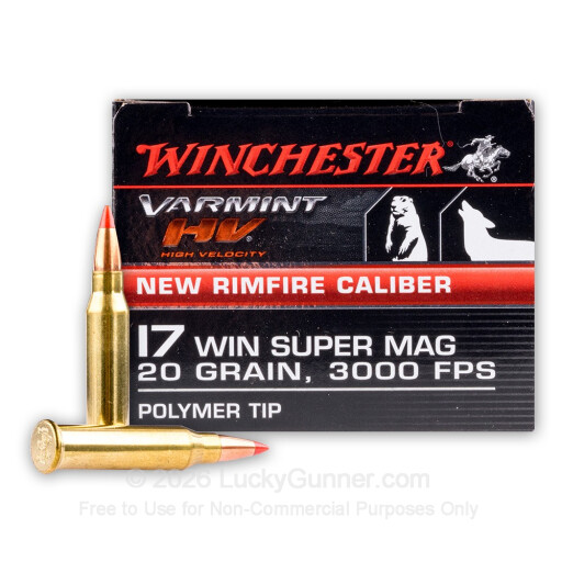 17 Win Super Mag - 20 gr - Polymer Tip - Winchester Varmint HV - 50
