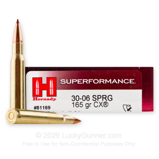30-06 - 165 Grain CX - Hornady Superformance - 20 Rounds