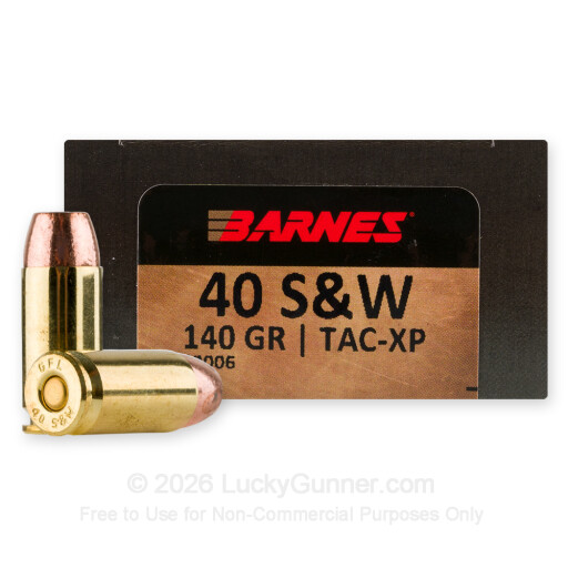 40 S&W - 140 Grain XPB - Barnes VOR-TX Handgun - 20 Rounds