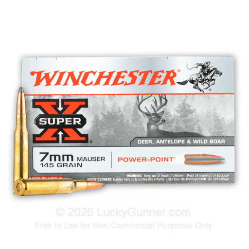 7mm Mauser - 145 Grain Power-Point - Winchester Super-X - 20 Rounds