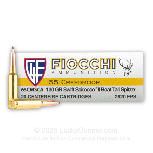 6.5 Creedmoor - 130 Grain Scirocco II Bonded - Fiocchi - 20 Rounds