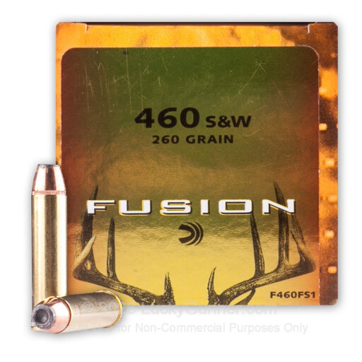 460 S&W Mag - 260 Grain Flat Nose Bonded SP - Federal Fusion - 20 Rounds