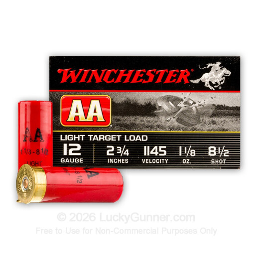 12 Gauge - 2-3/4" AA Light Target #8-1/2 shot - Winchester - 25 Rounds