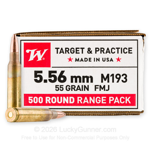 5.56x45 - 55 Grain FMJ - Winchester USA - 500 Rounds