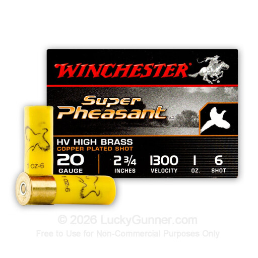 20 Ga - 2-3/4" - 1oz #6 Shot - Winchester Super Pheasant - 25 Rounds