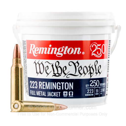 223 Rem - 55 Grain FMJ - Remington We The People - 250 Rounds